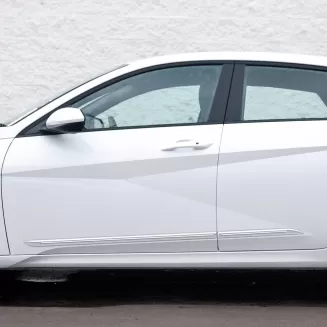 Hyundai Elantra Painted Body Side Moldings with Chrome Inserts 2021 - 2026