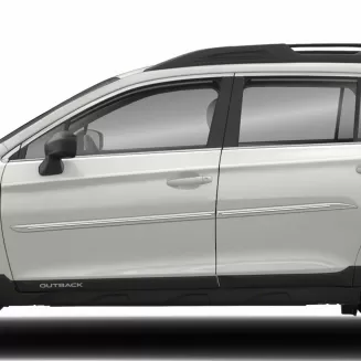 Subaru Outback Painted Body Side Moldings with Chrome Inserts 2010 - 2019