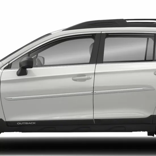 Subaru Outback Painted Body Side Moldings with Chrome Inserts 2010 - 2019