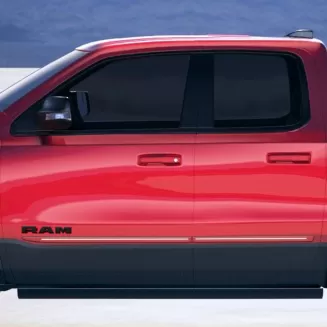Ram 1500 Quad Cab Painted Body Side Moldings with Chrome Inserts 2019 - 2026