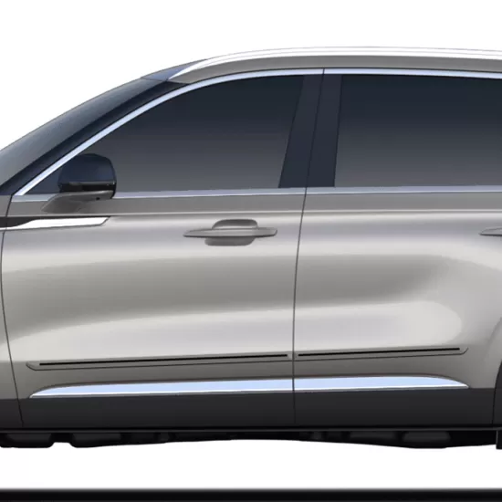 Lincoln Aviator Painted Body Side Moldings with Color Inserts 2020 - 2023