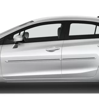Honda Civic 4 Door Painted Body Side Moldings with Color Inserts 2012 - 2015