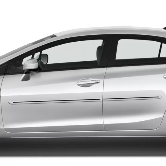 Honda Civic 4 Door Painted Body Side Moldings with Color Inserts 2012 - 2015