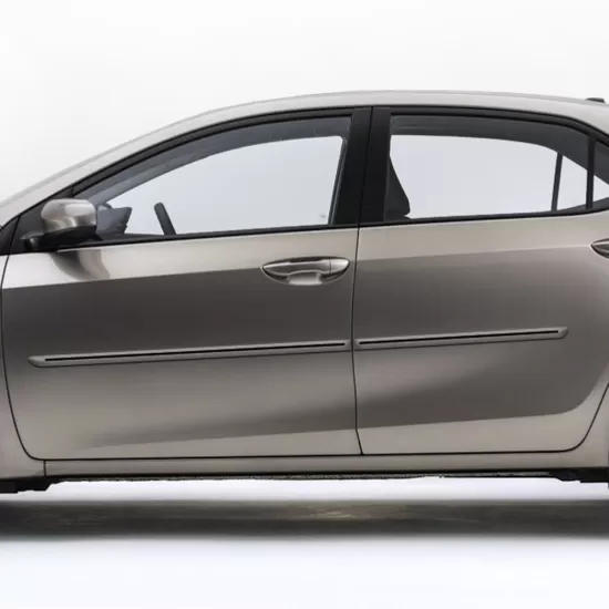 Toyota Corolla Sedan Painted Body Side Moldings with Color Inserts 2014 - 2019