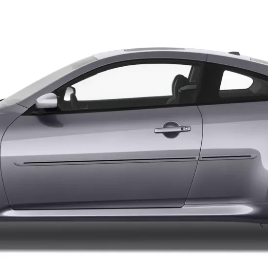 Infiniti Q60 2 Door Painted Body Side Moldings with Color Inserts 2008 - 2015