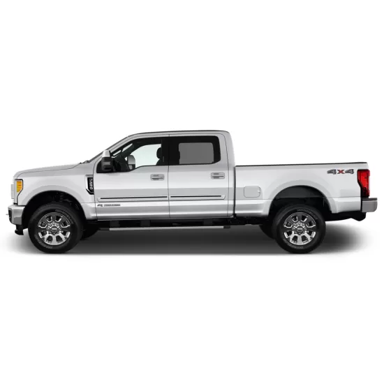 Ford F-350 SuperCrew (4 Full Size Doors) Painted Body Side Moldings with Color Inserts 2017 - 2022