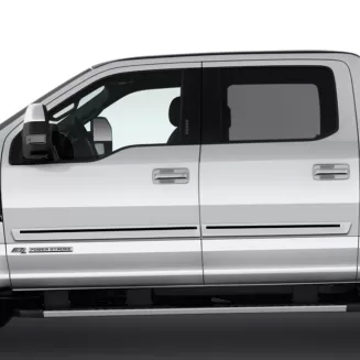 Ford F-250 SuperCrew (4 Full Size Doors) Painted Body Side Moldings with Color Inserts 2017 - 2022
