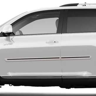 Toyota Highlander Painted Body Side Moldings with Color Inserts 2008 - 2013