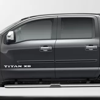 Nissan Titan Crew Cab Painted Body Side Moldings with Color Inserts 2016 - 2023