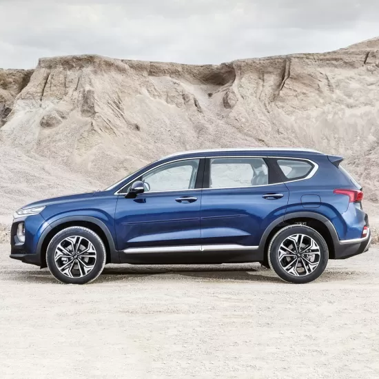 Hyundai Santa Fe Painted Body Side Moldings with Color Inserts 2019 - 2023