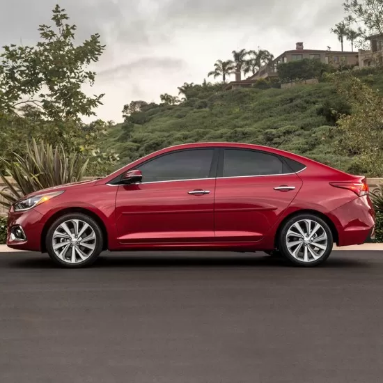 Hyundai Accent Sedan Painted Body Side Moldings 2018 - 2023