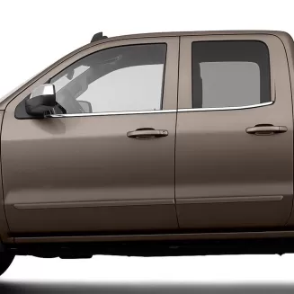 Chevrolet Silverado Double Cab Painted Body Side Moldings 2014 - 2018