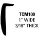Wheel Well Trim; 25' Roll - 1” Wide, 3/16” Thick / TCM10025-HG