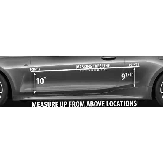 BMW 4-Series 2DR Coupe/Convertible Painted Body Side Moldings 2021 - 2026