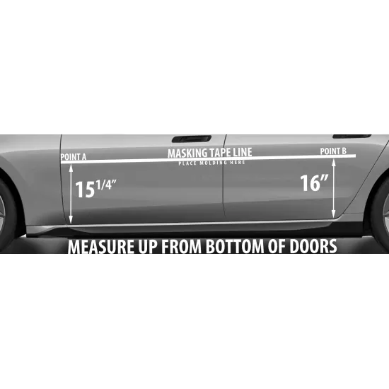 BMW 7 Series Painted Body Side Moldings with Chrome Inserts 2023 - 2026