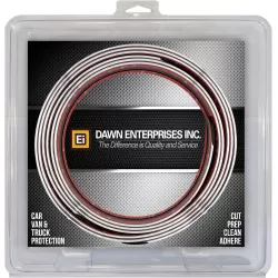 Chrome Body Side Molding with Angled Ends Pack; Two 7' Pieces - 1” Wide, 3/16” Thick / AB10014-PK