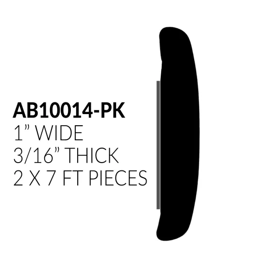 Universal Chrome Body Side Molding Trim with Angled Ends - 1” Wide - 2 x 7 Ft Pieces