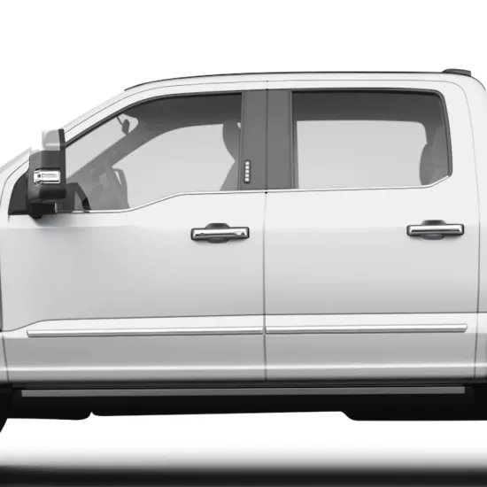 Ford F-250/F-350/450 SuperCrew Cab (4 Full Size Doors) Chrome Body Side Moldings 2023 - 2026