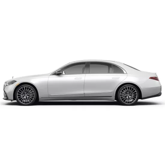 Mercedes-Benz S-Class Painted Body Side Moldings with Chrome Inserts 2021 - 2024