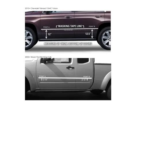Chevrolet Tahoe Chrome Body Side Moldings 2015 - 2020