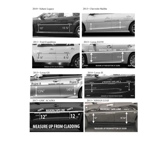 Acura TL Chrome Body Side Moldings 2010 - 2014