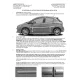 Toyota Yaris 5 Door Hatchback Painted Body Side Moldings 2012 - 2015