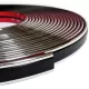 Universal Body Side Molding Trim - 60 Ft Roll - 1 1/8” Wide - Black with Chrome
